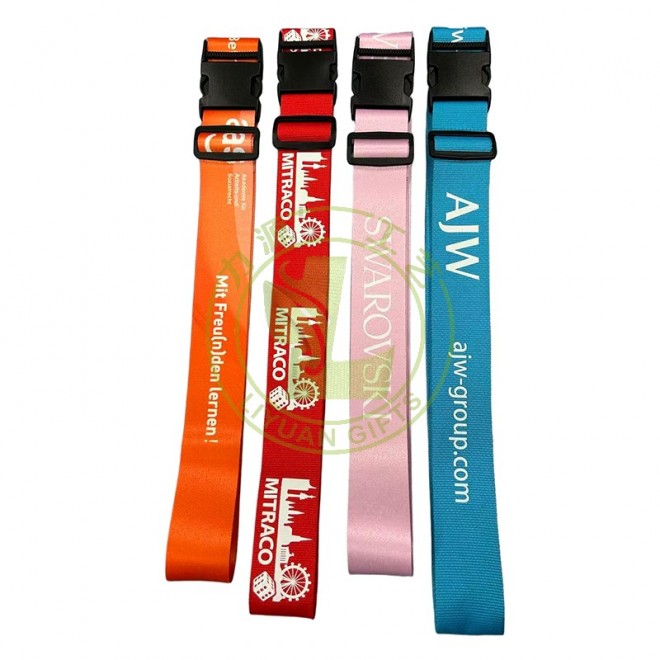 2" 5CM Polyester Lanyard Adjustable Plastic Buckle Sublimation Digital Printing Customizable Luggage Strap