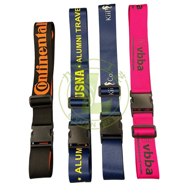 Personalized Adjustable Elastic Nylon Travel Luggage Strap for Suitcase Logo Tsa Lock Buckle Luggage Belt Strap