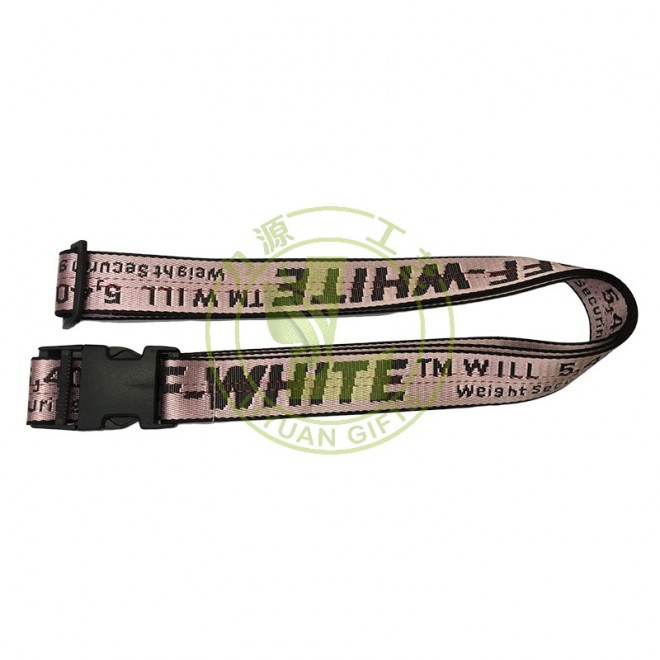 OEM Colorful Eco-Friendly High Quality Adjustable Polyester Webbing Luggage Strap Hook Loop Tape Suitcase Fastening Customized