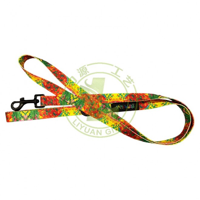 Personalized Eom Customise Long Polyester Nylon Luxury Custom logo Pet Leashes Dog Leash with logo