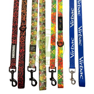 Manufacturer Custom Logo Polyester Dog Collar and Leash Set Luxury Pet Collars Leashes Custom Pet Dog Leashes