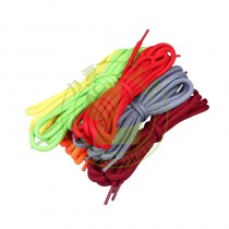 Custom Wholesale 4mm 9mm Two Color Single Side Fluorescent Cotton Printing Thick Oval Shoe Lace Oval Shoelaces for Sneakers