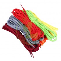 Custom Wholesale 4mm 9mm Two Color Single Side Fluorescent Cotton Printing Thick Oval Shoe Lace Oval Shoelaces for Sneakers