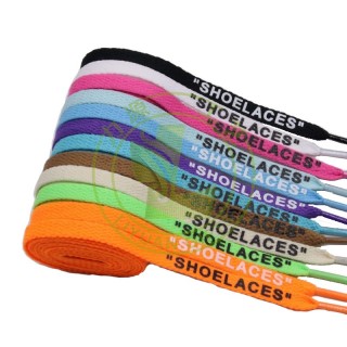 Wholesale Cotton Printed Flat Metal End Hoodie Drawstring Cord Custom Polyester Print Shoe Laces for Hoodie