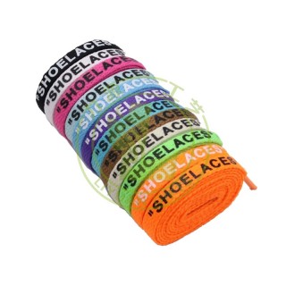 Wholesale Cotton Printed Flat Metal End Hoodie Drawstring Cord Custom Polyester Print Shoe Laces for Hoodie