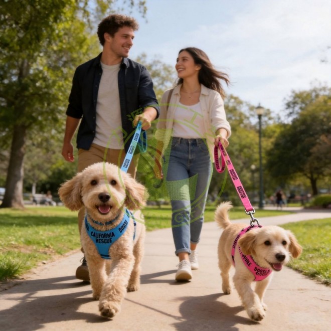 Wholesale Pet Leashes Retractable Dog Walking Set Custom Dog Leashes High Quality Customisable Dog Lead Fabric Feather Print