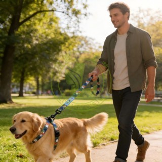 Patterned Dog Leash Ready Stock Polyester Webbing Soft and Durable Pet Walking Rope 120cm Length Multiple Widths Supply