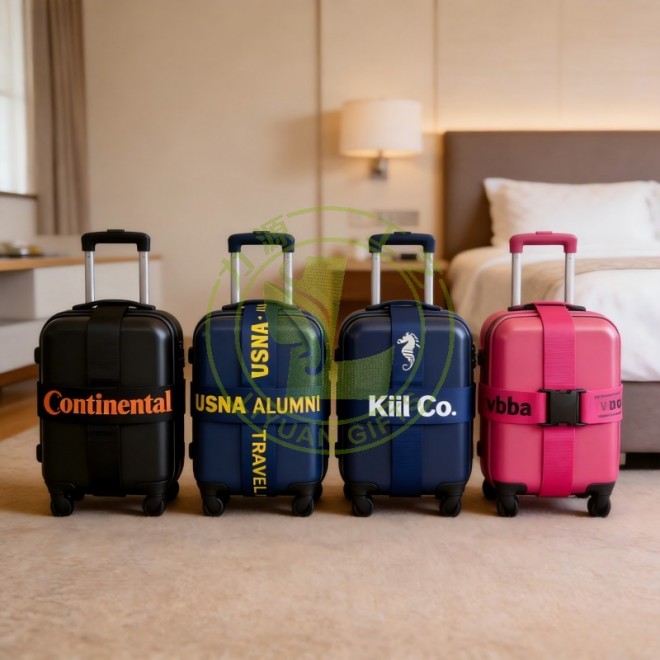 Personalized Adjustable Elastic Nylon Travel Luggage Strap for Suitcase Logo Tsa Lock Buckle Luggage Belt Strap