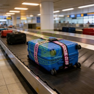 Wholesale Custom Promotion Adjustable Multi Luggage Strap Woven Travel Use Safety Luggage Bag Belt Recycled