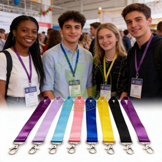 Custom Sublimation Breakaway Keychain Badge Lanyards Nylon Logo In-Stock Plain Blank Polyester Lanyard for Promotional Use