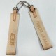 Wholesale Custom Cross-Border for Lulu-Style Key Lanyard Multi-Functional PU Leather Keychain Pendant Printed Logo Thermal