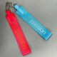 Factory Direct Lulu Style Logo Custom Jacquard Keychain Anti-lost Wristlet Woven Nylon Strap Key Chain for Keys