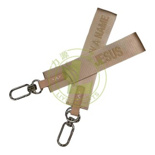 Wholesale Custom Cross-Border for Lulu-Style Key Lanyard Multi-Functional PU Leather Keychain Pendant Printed Logo Thermal