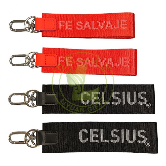 High Quality Lulu Fabric Mobile Key Chain Jacquard Lanyard Multi-Color Anti-lost Wristlet