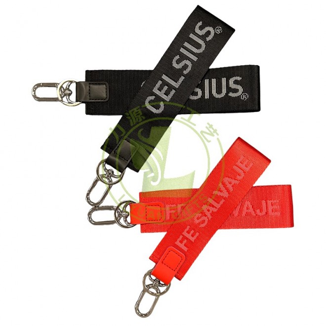 High Quality Lulu Fabric Mobile Key Chain Jacquard Lanyard Multi-Color Anti-lost Wristlet