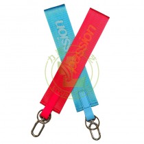 Factory Direct Lulu Style Logo Custom Jacquard Keychain Anti-lost Wristlet Woven Nylon Strap Key Chain for Keys