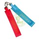 Factory Direct Lulu Style Logo Custom Jacquard Keychain Anti-lost Wristlet Woven Nylon Strap Key Chain for Keys