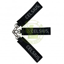 OEM LuLu Style Logo Custom Jacquard Keychain Thick Nylon Short Wrist Lanyard Anti-lost Keychain Not Easy to Break Not Rusting