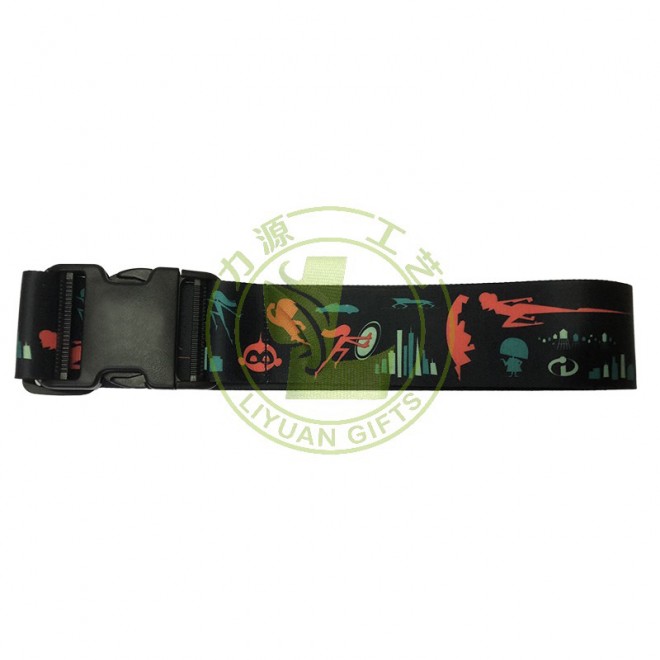 Custom Logo Classic Airport Travel Belt High Quality Stylish Nylon Adjustable Anti-Slip Luggage Strap for Suitcase