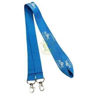 Eco-friendly Breakaway Polyester Keychain Nylon Lanyard Sublimation Printed Satin Neck Woven ID Card Badge Holder Hook Accessory