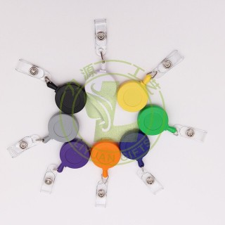Id Card Badge Holder Reels With Clip Name Reel Round Office School Supplies Retractable Lanyard Badge Holder