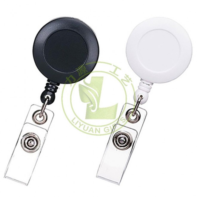 Id Card Badge Holder Reels With Clip Name Reel Round Office School Supplies Retractable Lanyard Badge Holder