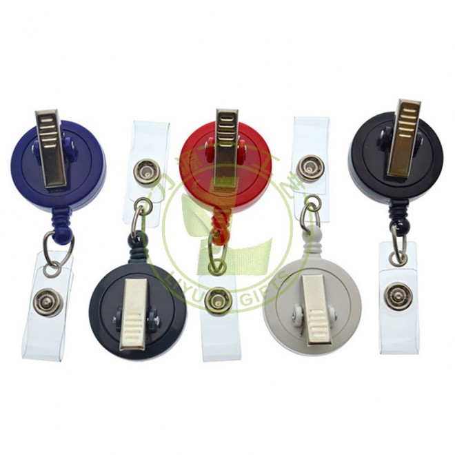 Badge Reel Keychain with 360° Swivel - Durable Acrylic ID Holder For Nurses, Doctors, Teachers