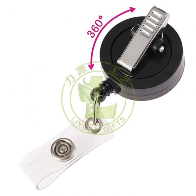 Badge Reel Keychain with 360° Swivel - Durable Acrylic ID Holder For Nurses, Doctors, Teachers