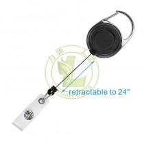 Durable Yoyo Id Card Badge Holder Keychain Carabiner Retractable Badge Reel With Belt Clip