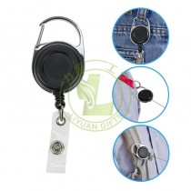 Durable Yoyo Id Card Badge Holder Keychain Carabiner Retractable Badge Reel With Belt Clip