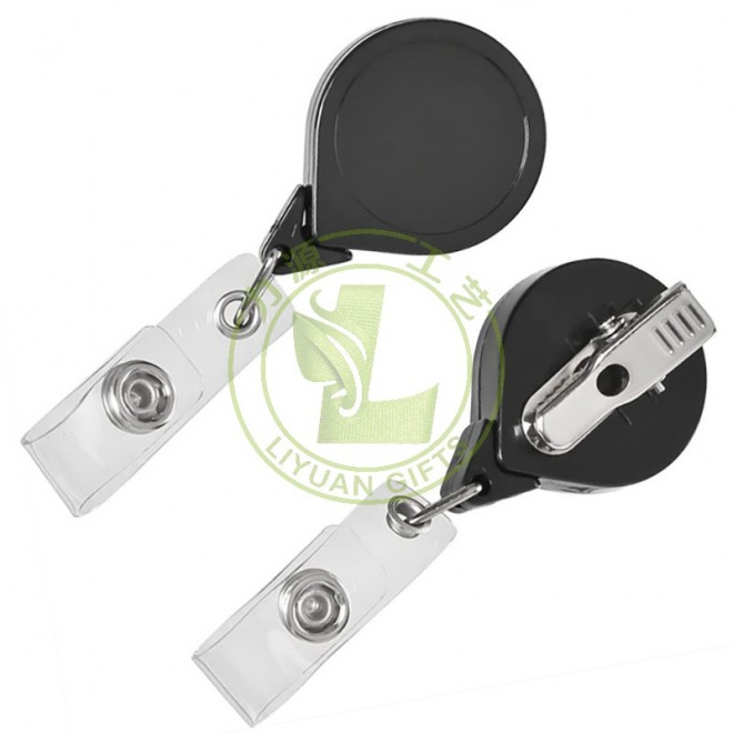  Find similar icon Economic Plastic Round Retractable Keychain Badge Reel ID Card Name Office Badge Holder Conference Card Key Reel Roller Clip
