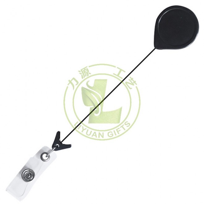  Find similar icon Economic Plastic Round Retractable Keychain Badge Reel ID Card Name Office Badge Holder Conference Card Key Reel Roller Clip