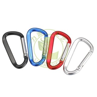 Wholesale 6cm 2.3inch Flat D-Ring Custom Engraved Aluminum Large Capacity Lightweight Keychain Hook Carabiner Outdoor Hiking