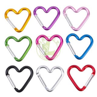 Heart-Shaped Carabiner Clip - Durable Aluminum Alloy Keychain for Backpacks, Gifts & Outdoor Gear