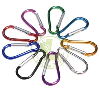 Factory Supply Durable 6 cm Gourd Shaped Aluminum Carabiner Keychain Snap Hook Zinc Alloy Anodized Industrial Use Various Colors