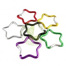 Camping Outdoor Backpack Colorful Star Shape Carabiner Aluminum Snap Quick Link Locking Karabiner Hanger Hook Buckle