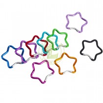 Camping Outdoor Backpack Colorful Star Shape Carabiner Aluminum Snap Quick Link Locking Karabiner Hanger Hook Buckle