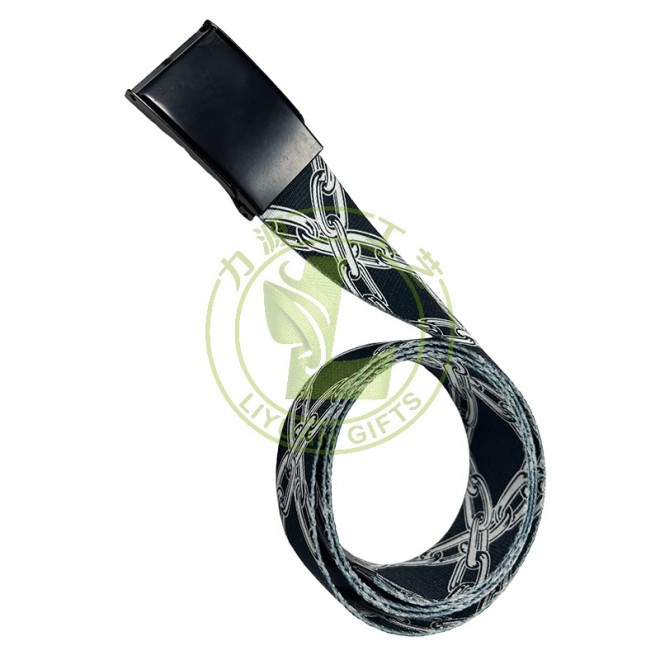 Custom Fashion Polyester Fabric Sublimation Logo Belts