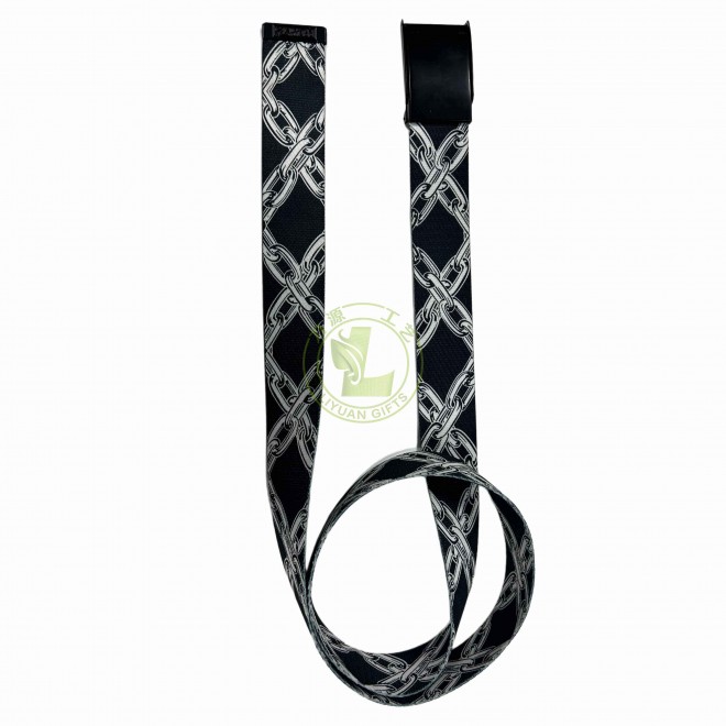 Custom Fashion Polyester Fabric Sublimation Logo Belts