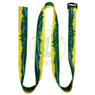 Wholesale Custom Logo Adjustable Canvas Web Belt Letter Pattern Printing Fabric Nylon Canvas Belt Men