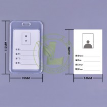 Hot Sale PVC Clear Plastic ID Card Holder Simple Style Name Badge Card Purse for Business Student or Worker