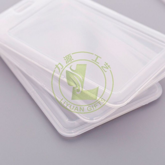 Hot Sale PVC Clear Plastic ID Card Holder Simple Style Name Badge Card Purse for Business Student or Worker