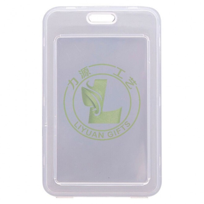 Hot Sale PVC Clear Plastic ID Card Holder Simple Style Name Badge Card Purse for Business Student or Worker