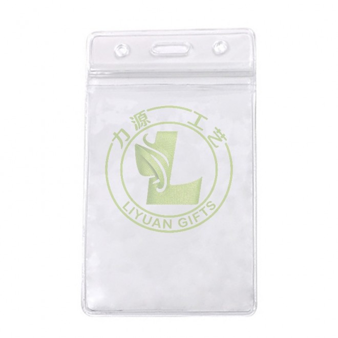 Hot Selling Vertical Transparent Sealed Waterproof ID Card Work Badge PVC Card Sleeve Lanyard With ID Card Badge Holder
