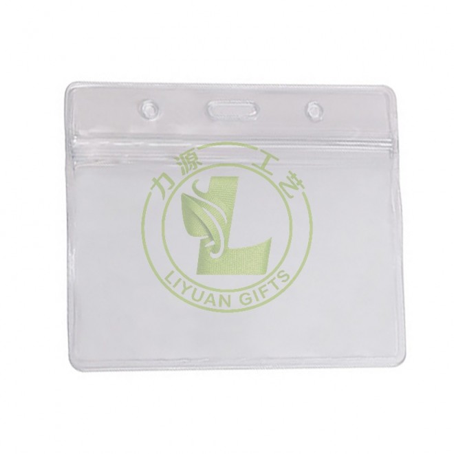 Hot Selling Vertical Transparent Sealed Waterproof ID Card Work Badge PVC Card Sleeve Lanyard With ID Card Badge Holder