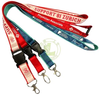 Custom Eco Friendly Durable Nylon/Polyester Lanyards Custom Logo PMS Color Customized Silk Screen Printing For Promotional Gifts