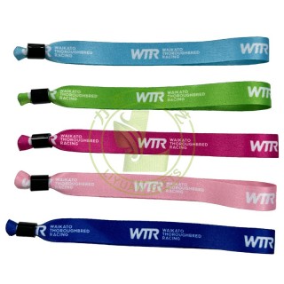 High Quality Custom Event Festival Party Ribbon Satin Fabric One Time Use Brands Logo Text Printing Wristbands Bracelets