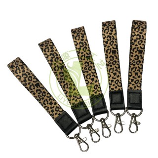 Wholesale Custom Top Quality Short Lanyard Polyester Sublimation Printed KeyChain Holder Wrist Lanyard for Keychain