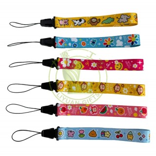 High Quality Woven Embroidered Logo Polyester Short Wrist Lanyard For Keys Custom Women Holder Cute Lanyards
