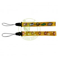 High Quality Woven Embroidered Logo Polyester Short Wrist Lanyard For Keys Custom Women Holder Cute Lanyards